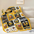 Beer Blanket Drink Beer Throw Blanket Gifts for Adults Women Man Super Soft Cozy Plush Fluffy Fuzzy Fleece Blanket Decor 50''X60''