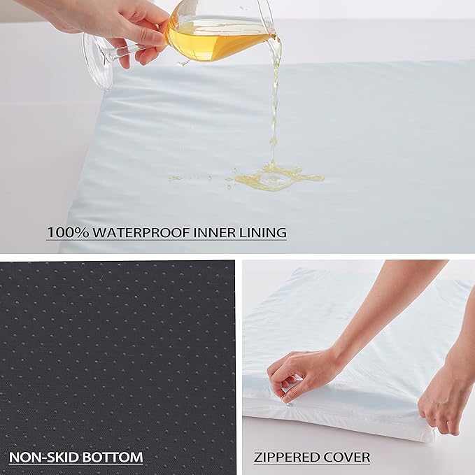 WATANIYA PET Medium Dog Beds for Medium Dogs, Memory Foam Dog Bed, Orthopedic Small Dog Bed with Washable Cover & Waterproof Liner, Plush Puppy Bed with Anti-Slip Bottom (29’’x 18’’)