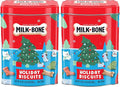 Milk-Bone Limited Edition Holiday Dog Treats, Small Biscuits, 24 Ounce Reusable Tin (Pack of 2)