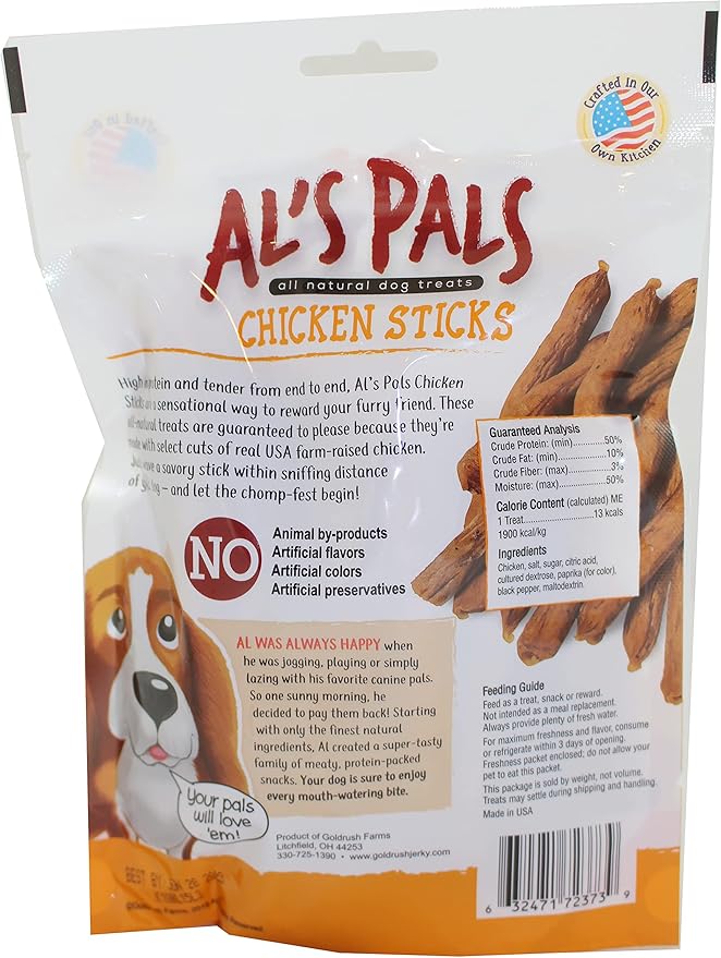 Gold Rush Farms AL's Pals All Natural Dog Treats - Chicken Sticks 7.8 oz. Bag