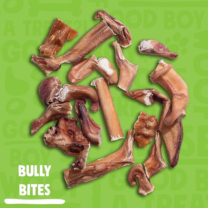 Bully Sticks for Small Dogs (1lb Bag) All Natural Bully Bites for Dogs, Single Ingredient Small Bully Sticks