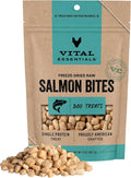 Vital Essentials Freeze Dried Dog Treats | Salmon Bites, Single Protein | Premium Quality | Grain Free Training Treats for Dogs, 5 oz Bag