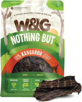 W&G Premium Kangaroo Jerky Dog Treats, All-Natural Single Ingredient Pet Snack, Healthy Training Rewards for Small Large Breeds, Low Fat Hypoallergenic Air-Dried Meat, Grain Free, 5oz