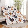 Chicken Blanket Rooster Chicken Throw Blanket Gifts for Kids Girls Boys Adults Women Man Super Soft Cozy Plush Fluffy Fuzzy Fleece Blanket Decor 60''X80''
