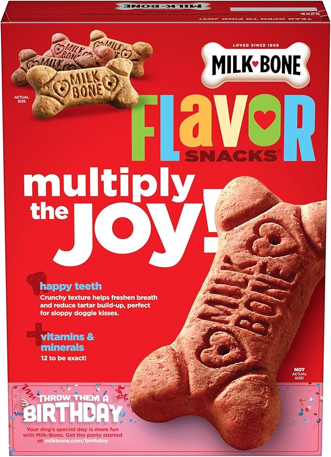 Milk-Bone Dog Treats Bundle: MaroSnacks Beef 40 Ounce + Flavor Snacks Small Biscuit 24 Ounce