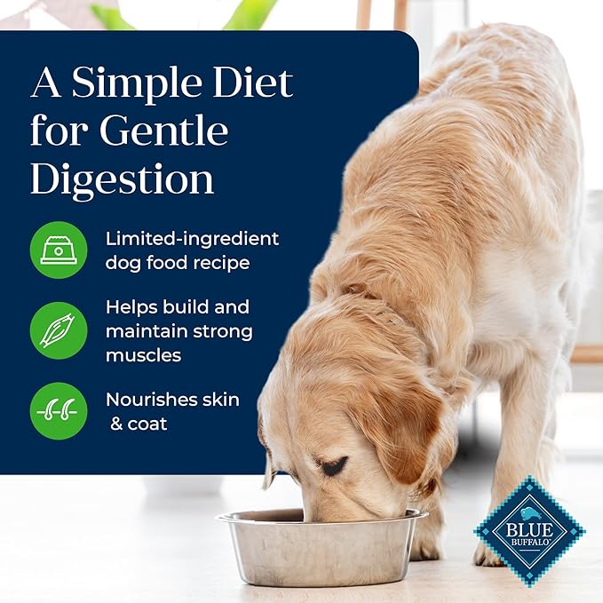 Blue Buffalo Basics Grain-Free Adult Dry Dog Food, Skin & Stomach Care, Limited Ingredient Diet for Dogs, Lamb Recipe, 11-lb. Bag