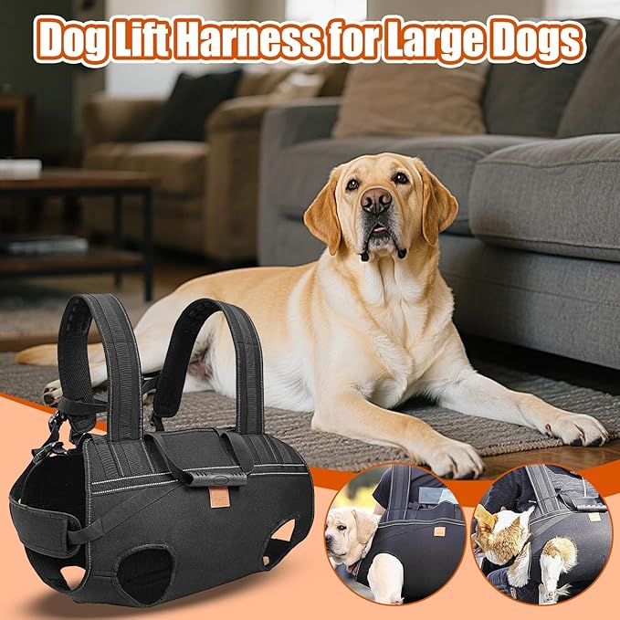 Full Body Dog Harness,Adjustable Breathable Lift Sling,Dog Support Harness | for Large Breed Senior Elderly Rehabilitation Mobility Aid Daily Walk Travel Hiking