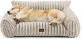 Bedsure ComfyFleece Cute Dog Couch for Medium Dogs- Fluffy Pet Sofa, Dog Couch Bed with Removable, Washable Cover, Supportive Pet Bed for Medium Large Dogs, 36inch, Amphora
