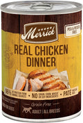 Merrick Grain Free Premium And Natural Canned Dog Food, Soft And Healthy Wet Recipe, Real Chicken Dinner - (Pack of 12) 12.7 oz. Cans