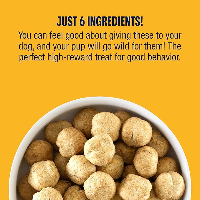 Muenster Freeze Dried Chicken Meatball Dog Treats (4oz) - Grain Free, Made in USA