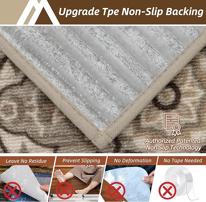 COSY HOMEER Stair Treads for Wooden Steps Washable Non Slip Stair Treads 8" X 30" Soft Stair Carpet Treads Reusable Indoor Stair Runner Rug for Kids, Elders and Pets 15pcs