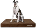 The Dog’s Bed Orthopedic Memory Foam Dog Bed for XXL Dogs, Waterproof Washable Cover, Anti-Slip Base, Calming Surface – CertiPUR-Certified Foam, Brown Plush, 6 Inch Thick
