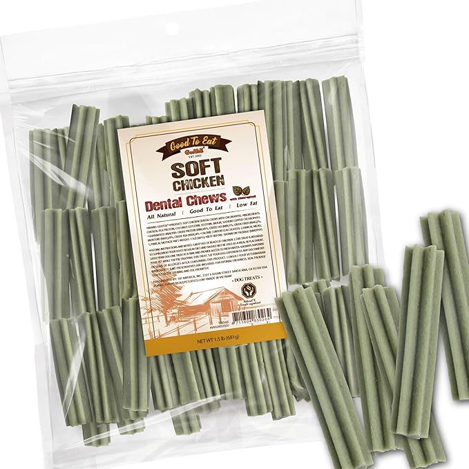 Gootoe Soft Dog Treats, Multi-Angled All-Natural Dog Training Treats; High-Protein, Gluten-Free, Hypoallergenic, Grain-Free, Dental Chews, 1.5 lb