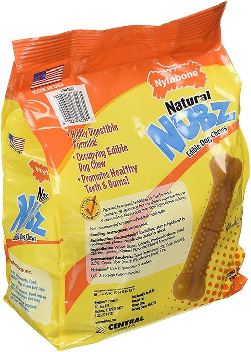 (Pack of 2) Nylabone Natural Nubz Edible Dog Chews 22ct. (2.6lb/Bag) -Total 5.2lb