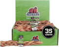 Redbarn Pet Products 9" Braided Bully Sticks for Dogs - Natural, Grain-Free, Highly Palatable, Long-Lasting Dental Chews Sourced from Free-Range, Grass-Fed Cattle 35 Sticks