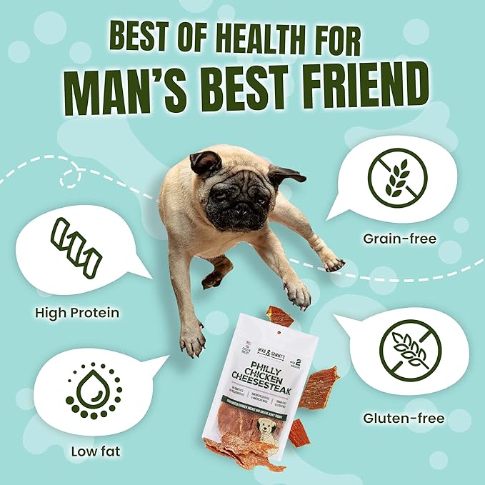 Mika & Sammy's Gourmet Jerky Dog Treats Made in The USA. (Chicken Cheese 5 0z)