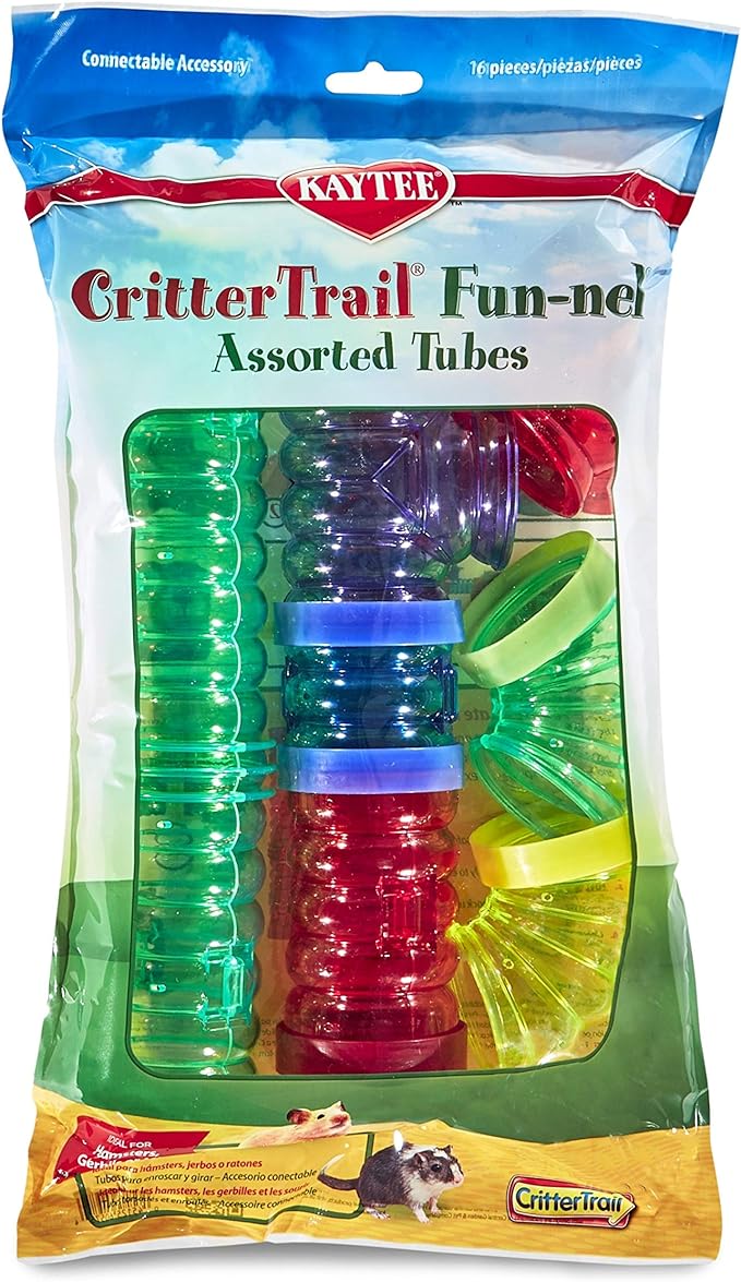 Kaytee CritterTrail Fun-nel 16-Piece Assorted Small Animal Habitat Tubes