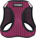 Best Pet Supplies Voyager Step-in Air Harness - All Weather Mesh, Reflective, No Pull Harness for Dogs, Cats - Secure with Hook & Loop Fastener, Buckle, Double D-Rings - Fuchsia 2-Tone, XS