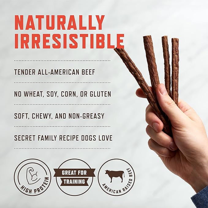 Rocco & Roxie Chicken Jerky Dog Treats, Soft Training Snacks Made in USA | High Value Training Treats for Dogs, Small & Large Breeds, Seniors & Puppies, Natural Jerky Chews for Rewarding Good Behavior