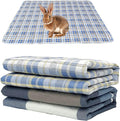 Rabbit Cage Liners, Guinea Pig Bedding Pads Bunny Cage mats Waterproof Reusable Washable Small Animals Cage Liner (2Pcs) (Large Size)