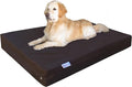Dogbed4less Jumbo Extra Large Gel Infused Memory Foam Dog Bed with 1680 Nylon Heavy Duty Cover and Waterproof Liner, 55X37X8 Inches, Seal Brown