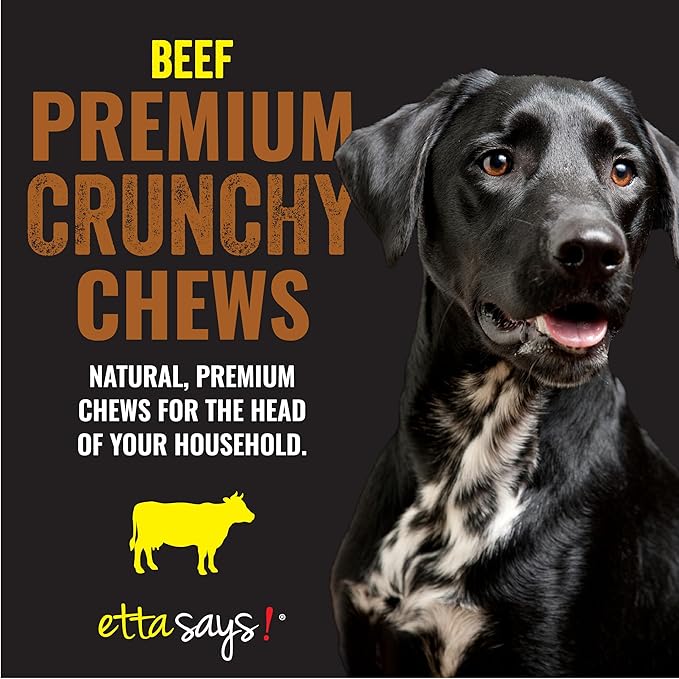 Etta Says! Premium Beef 4.5 Inch Chews - All Natural, Grain Free Dog Treat, Chew, Limited Ingredients, Usa Made