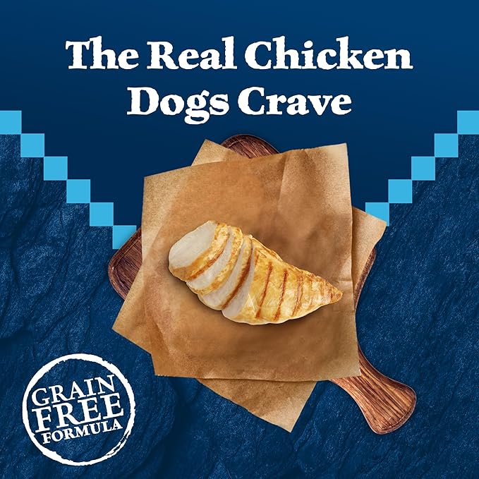 Blue Buffalo Wilderness Adult High-Protein Dry Dog Food with Real Chicken, Grain-Free, Made in The USA with Natural Ingredients, Chicken, 4.5-lb. Bag (Pack of 2)