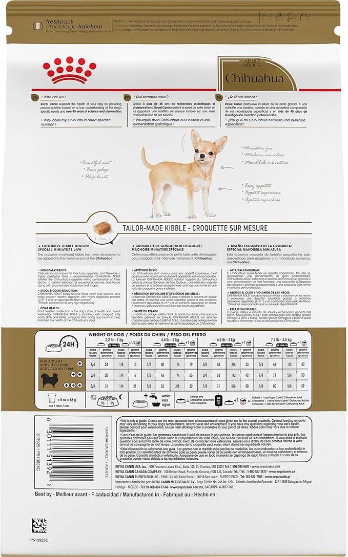Royal Canin Chihuahua Adult Breed Specific Dry Dog Food, 2.5 lb. Bag