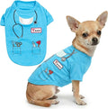 Parisian Pet Doctor Dog Costume - 100% Cotton Boy Dog Clothes for Small Dogs - Lightweight Puppy Outfits - Funny Chihuahua Clothes - Sleeved Woof Shirt for Dogs - Stretchy and Stylish Pet Costume