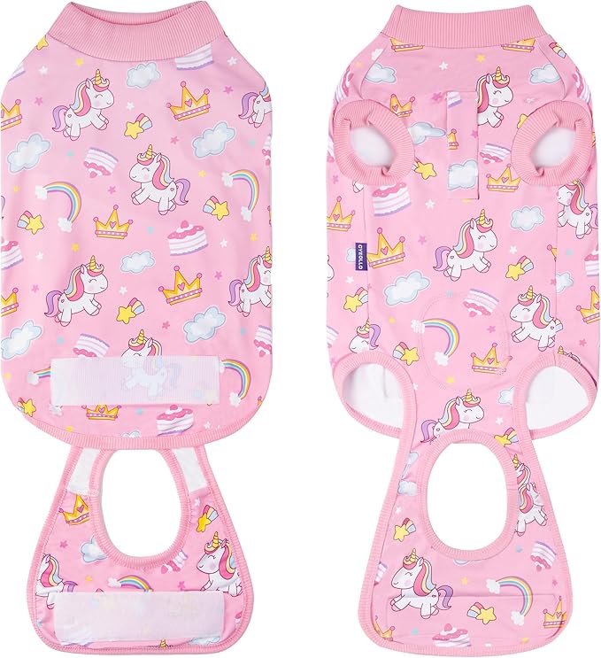 cyeollo Recovery Suit for Dogs Surgery Suit Female Spay Soft Pet Onesie Bodysuit After Sugery Male Dog Neuter Pet Clothes Small Dogs Surgical Recovery Shirt, Unicorn XS