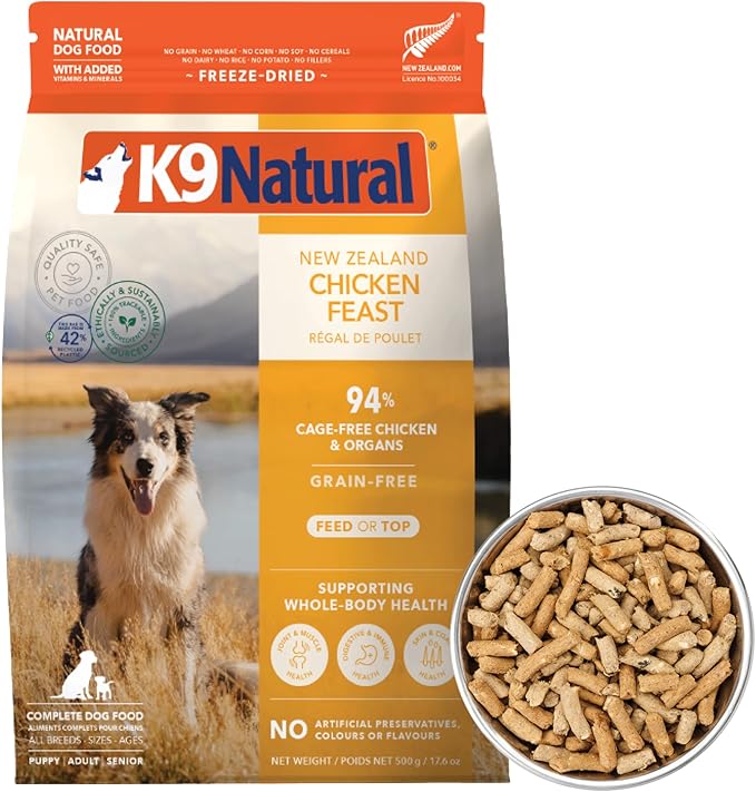 K9 Natural/Feline Natural Freeze Dried Pet Food, 0.77-Pound, Chicken