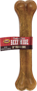 Cadet Premium Grade Pressed Beef Hide Bones 10 Inch, 1 Pack
