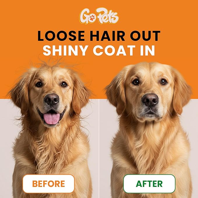 GoPets Double-Sided Pin & Bristle Brush, Dog & Cat Grooming Brush for Detangling, Shedding Control, Fur & Dirt Removal, Smooth & Efficient Pet Grooming for Healthy Coat, Comfortable Ergonomic Handle