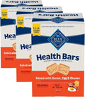 Blue Buffalo Health Bars Crunchy Dog Biscuits, Oven-Baked with Natural Ingredients, Bacon, Egg & Cheese, 3.5-lbs Box (Pack of 3)