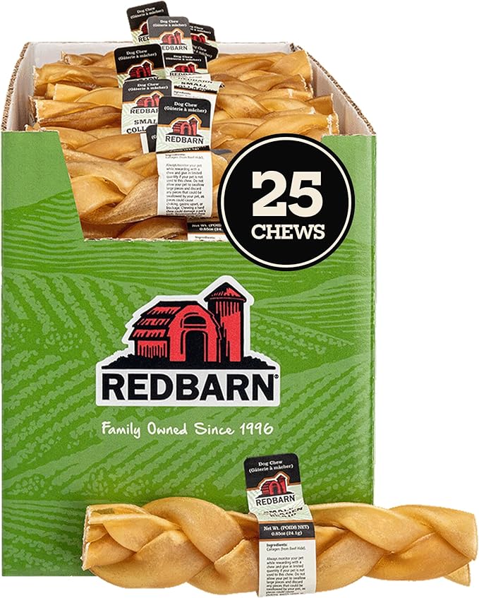 Redbarn Pet Products Collagen Braid - Small, Pack of 25