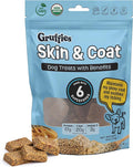 Skin & Coat Organic Dog Treats – Peanut Butter - Itchy & Dry Skin Relief for Dogs - Allergy Support - Flaxseed & Kelp for Omega 3 - Vet Approved, Made in Canada, Non-GMO - 6 oz (Pack of 1)