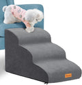 Topmart 3 Tiers Foam Dog Ramps/Steps,Non-Slip Pet Steps,Extra Wide Deep Dog Stairs,High Density Foam Pet Stairs/Ladder,Best for Older Dogs,Cats,Small Pets