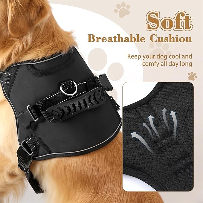 NOYAL Dog Lift Harness for Senior & Injured Pets – Full-Body Support Sling with Breathable Mesh, Front/Rear Leg Assist for Arthritis, Hip Dysplasia & Post-Surgery Recovery (Medium-Large Breeds)