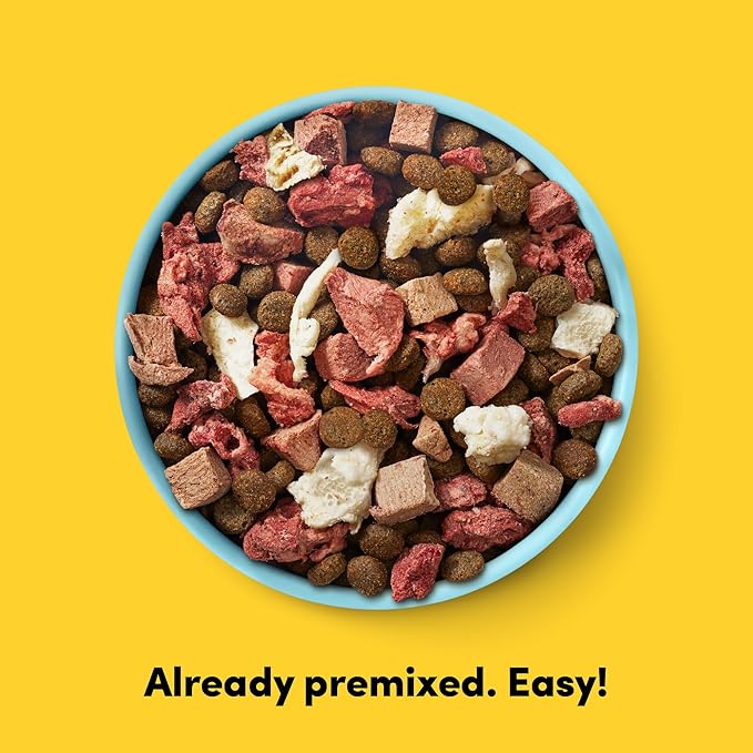 Raw 50% Freeze Dried Dog Food RawMix50 Beef Organs, High Protein, Grain-Free Kibble, No Corn or Wheat, Complete and Balanced, 2lb