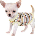 Elevate Your Pet's Comfort and Fashion: Premium 100% Cotton Rib Dog Shirt Vest for Small Breeds Like Chihuahuas, Yorkies, and Puppies .Year-Round Style with Tank-Style Puppy Attire White Large