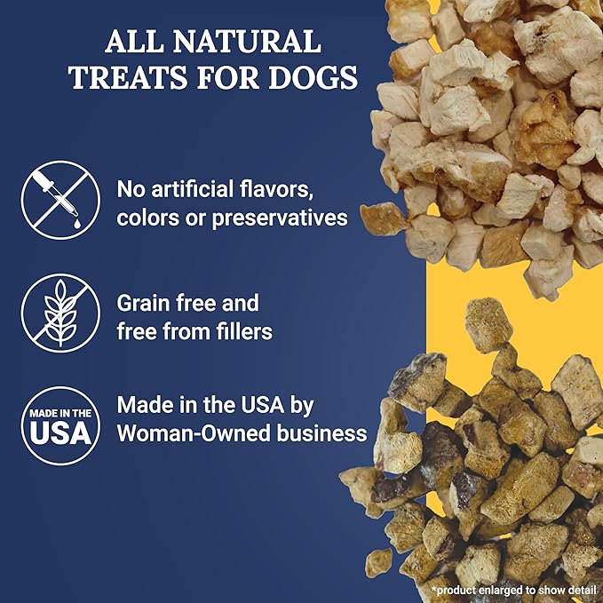 Ernie Els Premium Freeze Dried Dog Treats Bundle - Nutritious, Healthy and All Natural for Snacking, Training and Rewards - Chicken and Beef Liver, 2 Ounce Bags (Pack of 2)