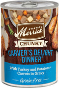Merrick Chunky Grain Free Premium And Wholesome Canned Dog Food, Real Meat Carvers Delight Dinner In Gravy - (Pack of 12) 12.7 oz. Cans