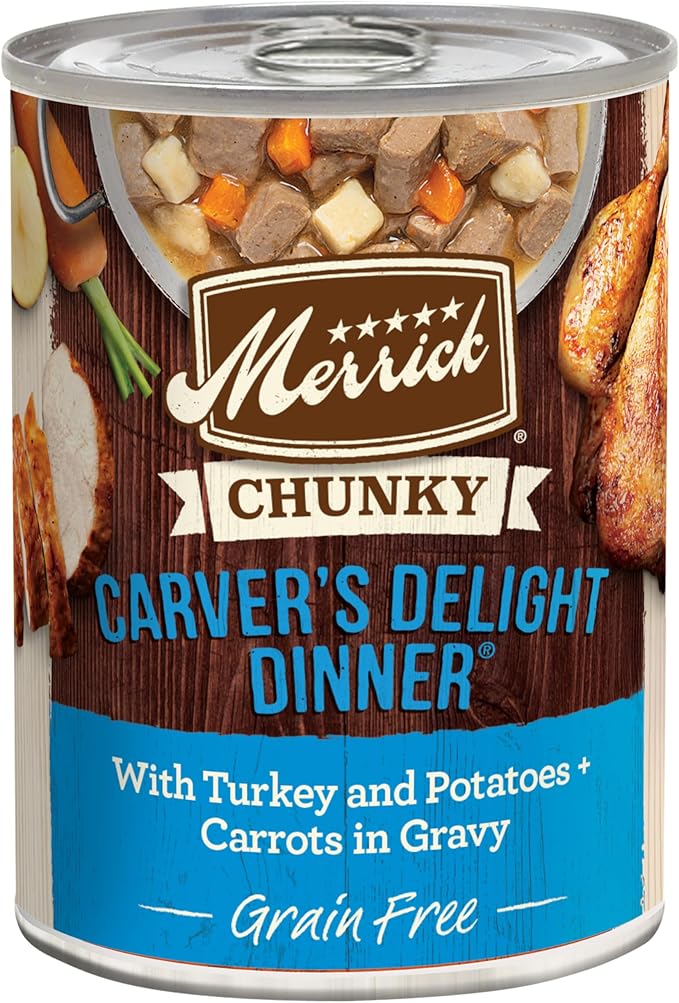 Merrick Chunky Grain Free Premium And Wholesome Canned Dog Food, Real Meat Carvers Delight Dinner In Gravy - (Pack of 12) 12.7 oz. Cans