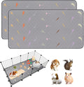 2Pcs Guinea Pig Cage Liners,Guinea Pig Fleece Cage Liners24''X48'' Super Absorbent Washable Pee Pads Reusable for Rabbit Hamster Chinchilla
