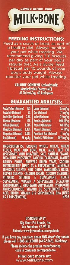 3 Pack - Milk Bone Medium Biscuits For Dogs Over 20 Lbs, 24 Ounce Box (17 Ounce)