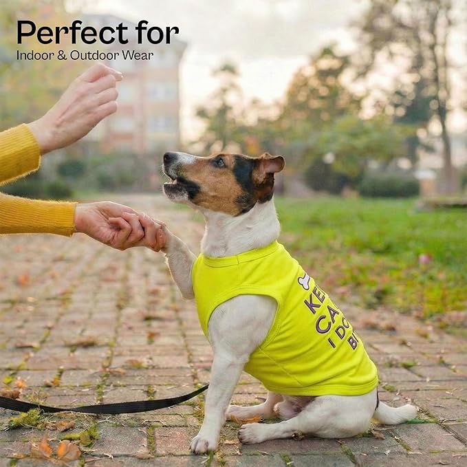 Parisian Pet Dog Shirt – 100% Cotton Shirts for Large Dogs – Sleeveless Puppy Vest – Lightweight and Breathable Pet Apparel – Pullover Summer Dog Clothes - Stretchy Funny T Shirts for Dogs