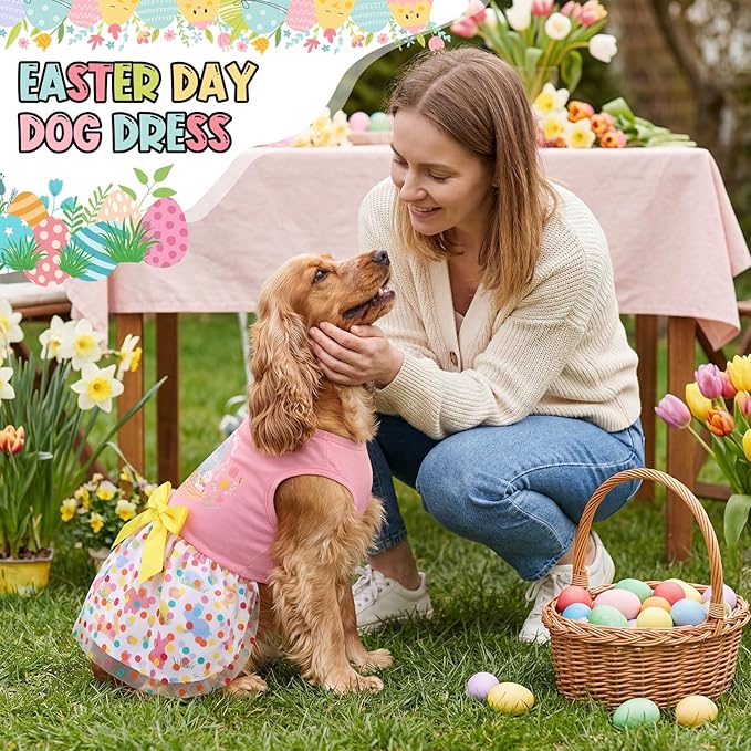 Abbylike 3 Pcs Seasonal Dog Outfits Summer 4th of July Pet Costume Cotton Holiday Puppy Dress Lightweight Pet Apparel with Bowknot for Large Medium Dog Clothing, XX-Small