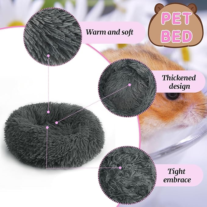PETKNOWS 2 Pieces Guinea Pig Beds, Hamster Beds, Thickened and Warm Winter Guinea Pig Beds for Dwarf Rabbits, Chinchillas, Hamsters, Hedgehogs, Ferrets