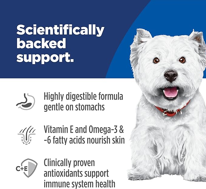 Hill's Science Diet Adult 1-6 Sensitive Stomach & Skin Small Bites Dry Dog Food, Chicken, 15 lb. Bag