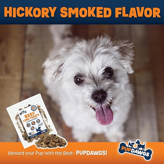 Beef Lung Dog Training Treats | Dental Chews | Healthy Low Calorie | Dehydrated Natural | 16oz Package